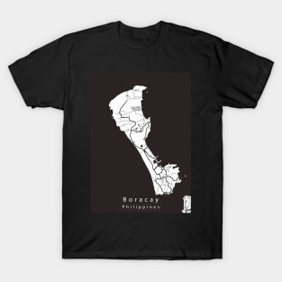 Boracay Philippines Island Map T-Shirt